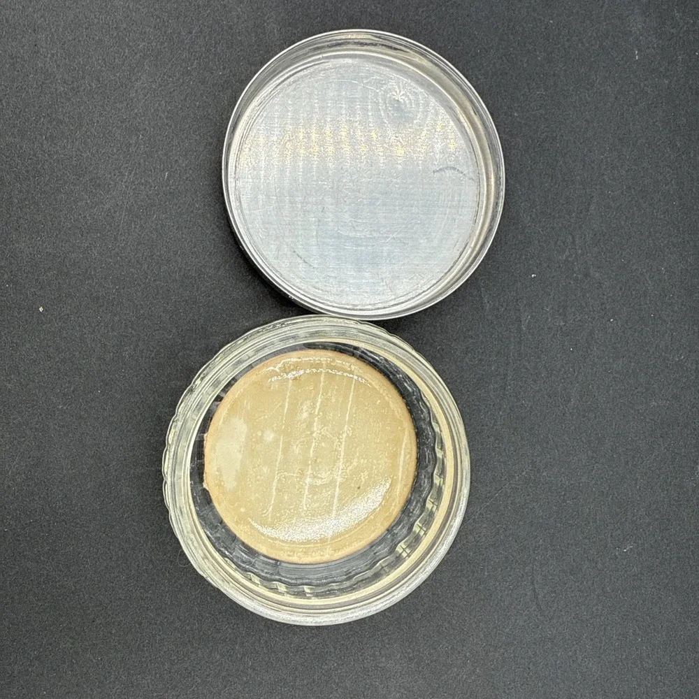 VTG 1950s John Robert powers‎ Glass compact Powder JAR Vanity Cosmetics makeup